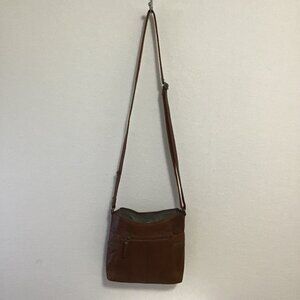 Spikes & Sparrow Leather Georgia Cross Body Bag in Brandy Cognac